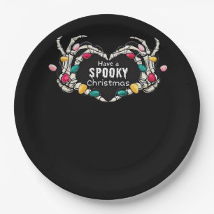 Heb een spookachtige kerstklassieker - Skeleton Ha Papieren Bordje