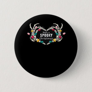 Heb een spookachtige kerstklassieker - Skeleton Ha Ronde Button 5,7 Cm