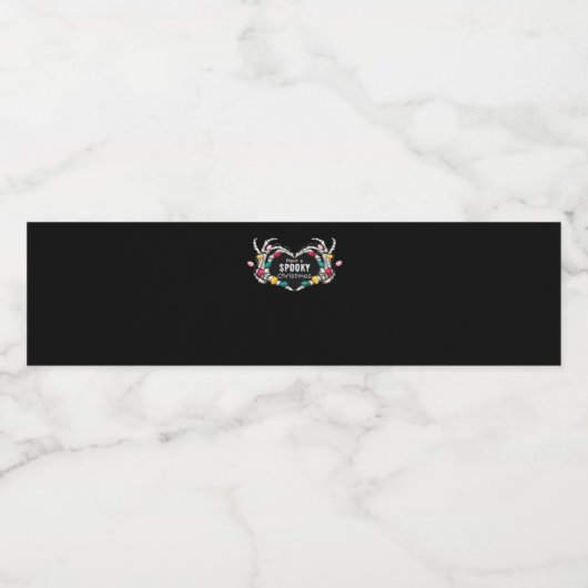 Heb een spookachtige kerstklassieker - Skeleton Ha Waterfles Etiket (Enkel label)