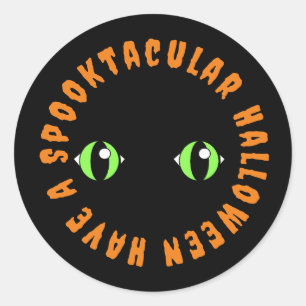 Heb een Spooktaculair Halloween Ronde Kussen Sticker