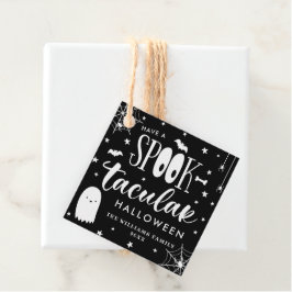 Heb een Spooktaculaire Halloween Black & White Bedankjes Labels