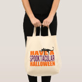 Heb een Spooktaculaire halloween met een zwarte ka Tote Bag (Voorkant (product))