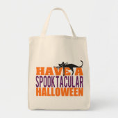 Heb een Spooktaculaire halloween met een zwarte ka Tote Bag (Voorkant)