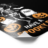 Heb een Spooky Day Halloween Witch Gift Skeleton Foto Afdruk (Hoek)
