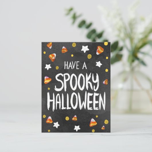 Heb een Spooky Halloween Briefkaart (Staand voorkant)