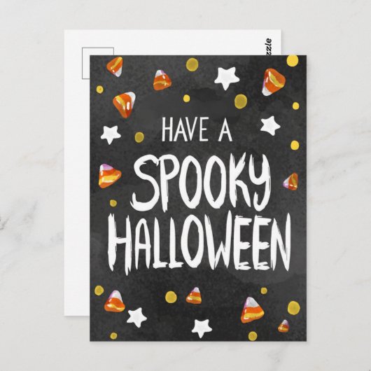 Heb een Spooky Halloween Briefkaart (Voorkant / Achterkant)