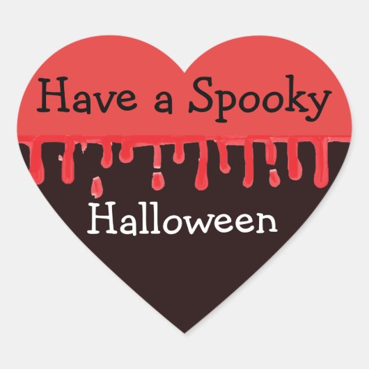 Heb een Spooky Halloween Heart Sticker (Voorkant)