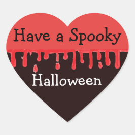 Heb een Spooky Halloween Heart Sticker