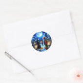 Heb een Spooky Halloween Ronde Sticker (Envelop)