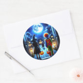 Heb een Spooky Halloween Ronde Sticker (Envelop)