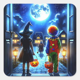 Heb een Spooky Halloween Vierkante Sticker