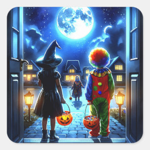 Heb een Spooky Halloween Vierkante Sticker