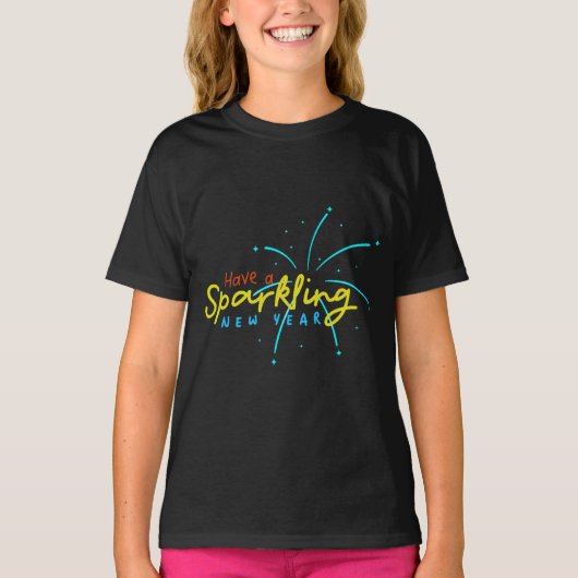 Heb een sprankelend nieuwjaar Kids Tshirt (Voorkant)