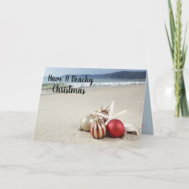 Heb een strandkerstfeest feestdagen kaart