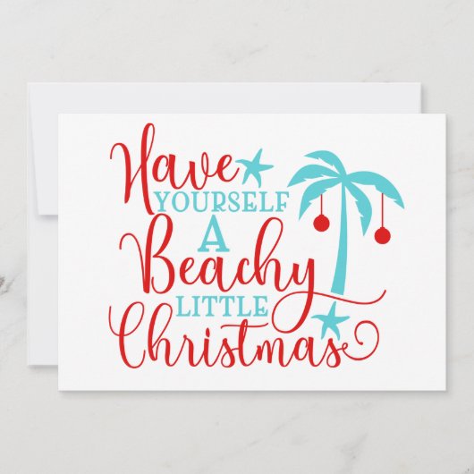 Heb een strandkerstmis feestdagenkaart (Voorkant)