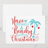 Heb een strandkerstmis feestdagenkaart (Voorkant / Achterkant)
