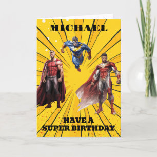 Heb een Super Birthday Superhero Boy Kaart