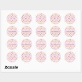 Heb een Sweet Day kleurrijke Cupcake Pattern Stick Ronde Sticker (Vel)