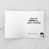 Heb een UDDER-ly grote verjaardag Kaart (Binnen)