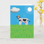 Heb een UDDER-ly grote verjaardag Kaart (Gele Bloem)