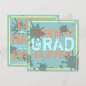 Heb een Uitnodiging van de Partij van de Graduatie (Voorkant / Achterkant)