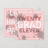 Heb een Uitnodiging van de Partij van de Graduatie (Voorkant / Achterkant)
