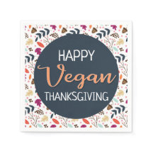 Heb een vegaankleurige Thanksgiving blauwe florale