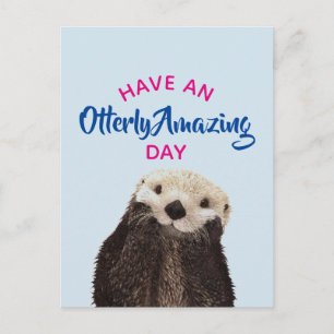 Heb een Verbazende Foto van de Otter van de Dag Briefkaart