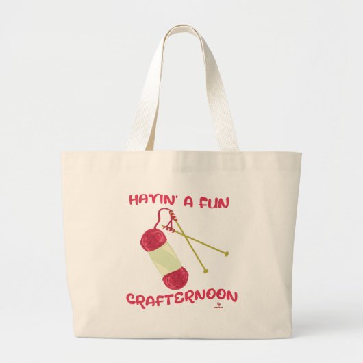 Heb een vlindermiddag Craty Hobby Motto Grote Tote Bag (Voorkant)