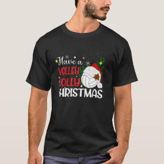 Heb een Volley Jolly Christmas Volleybal Santa Hat T-shirt