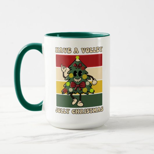Heb een Volley Jolly Kerstmis. Funny Pickleball Mok (Links)
