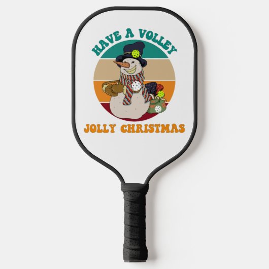 Heb een Volley Jolly Kerstmis. Funny Pickleball Pickleball Paddle (Voorkant)
