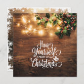 Heb een vrolijk kerstfeest uitnodiging (Voorkant / Achterkant)