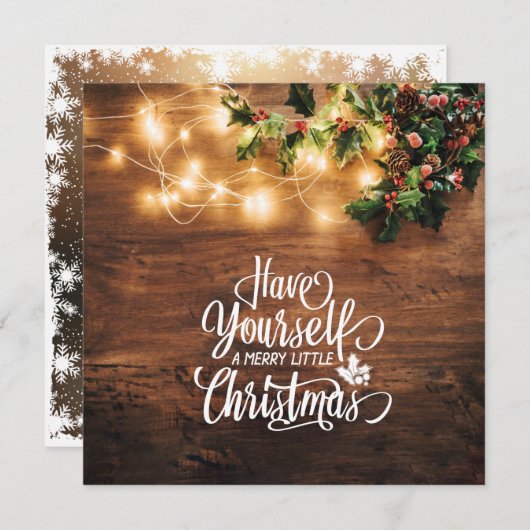 Heb een vrolijk kerstfeest uitnodiging (Voorkant / Achterkant)