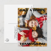 Heb een vrolijk Thanksgiving Photo Holiday Briefka Feestdagenkaart (Voorkant / Achterkant)
