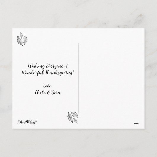 Heb een vrolijk Thanksgiving Photo Holiday Briefka Feestdagenkaart (Achterkant)