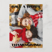 Heb een vrolijk Thanksgiving Photo Holiday Briefka Feestdagenkaart (Voorkant)
