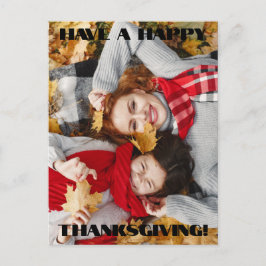 Heb een vrolijk Thanksgiving Photo Holiday Briefka Feestdagenkaart