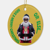 Heb een vrolijke kerst of anders Gangsta Xmas | Keramisch Ornament (Links)