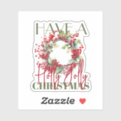 Heb een vrolijke kerstkrans sticker (Vel)