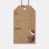 Heb een vrolijke kerstmuis cadeaulabel (Achterkant)