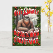Heb een vrolijke squatching kerst kaart (Gele Bloem)