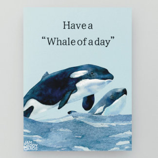 Heb een walvis van een dag verjaardag briefkaart