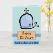 Heb een walvis van een tijd kaart (Gele Bloem)