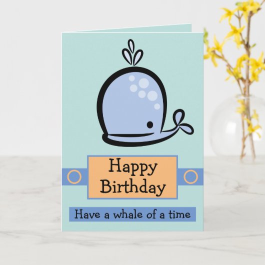 Heb een walvis van een tijd kaart (Gele Bloem)