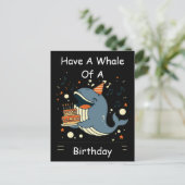 Heb een walvis van een verjaardag zingende walvis briefkaart (Staand voorkant)