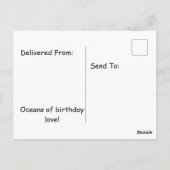 Heb een walvis van een verjaardag zingende walvis briefkaart (Achterkant)