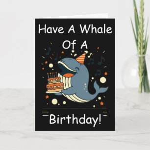 Heb een walvis van een verjaardag zingende walvis kaart
