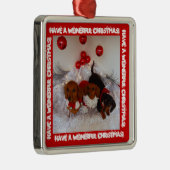 Heb een Weinerful Kerstmis!!! Metalen Ornament (Rechts)