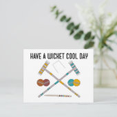 Heb een Wicket Cool Day Funny Croquet Briefkaart (Staand voorkant)
